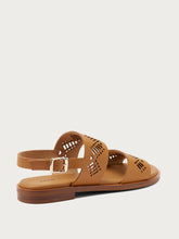 Sandali in pelle laserata - Cuoio | FRAU