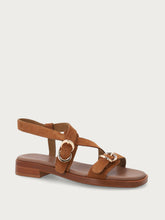 Suede multi-strap sandals - Cinnamon | FRAU