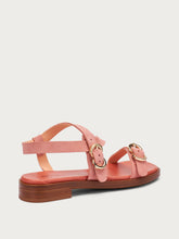 Sandali multi-strap in pelle scamosciata - Rosa plaster | FRAU