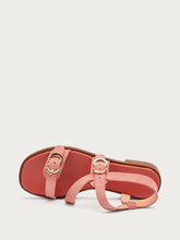 Sandali multi-strap in pelle scamosciata - Rosa plaster | FRAU