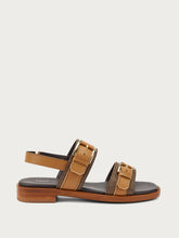 Sandalo a doppia fascia - Marrone | FRAU