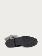 Leather boots with side buckle - Black | FRAU