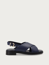 Leather crossover-strap sandals - Ionian | FRAU