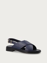 Leather crossover-strap sandals - Ionian | FRAU