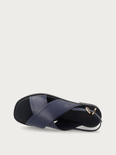 Leather crossover-strap sandals - Ionian | FRAU