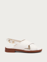 Sandali a incrocio in pelle - Off White | FRAU