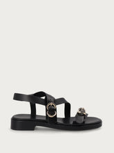 Sandali multi-strap in pelle - Nero | FRAU