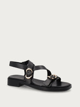 Sandali multi-strap in pelle - Nero | FRAU