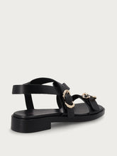 Sandali multi-strap in pelle - Nero | FRAU