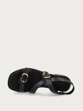 Sandali multi-strap in pelle - Nero | FRAU