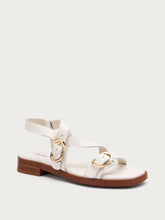 Sandali multi-strap in pelle - Off White | FRAU