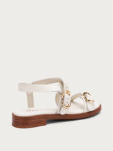 Sandali multi-strap in pelle - Off White | FRAU