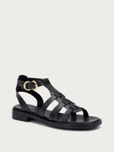 Sandali Cage in pelle - Nero | FRAU