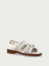 Perforated leather sandals with tassels - Off White | FRAU