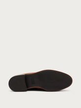 Elegant bi-material loafers - Cocoa | FRAU