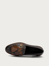 Fringed python-print leather loafers - COFFEEdarkbrown | FRAU