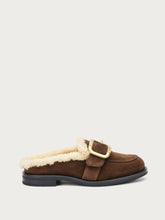 Suede mules with shearling lining - COCOAfur | FRAU