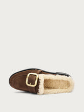 Suede mules with shearling lining - COCOAfur | FRAU