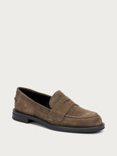 Suede loafers with saddle detail - Peat | FRAU