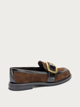 Suede loafers with buckle - Cocoa | FRAU