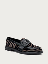 Leo-print fabric loafers - Zebra | FRAU