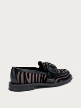 Leo-print fabric loafers - Zebra | FRAU