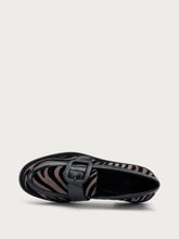 Leo-print fabric loafers - Zebra | FRAU