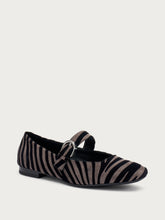 Flocked fabric ballet flats - Zebra | FRAU