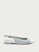 Slingback mit kontrastierender Zehenkappe - Eisweiß | FRAU