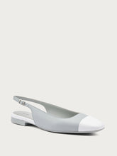 Slingback mit kontrastierender Zehenkappe - Eisweiß | FRAU