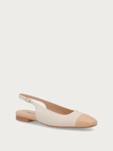 Slingback mit kontrastierender Zehenkappe - Kekscreme | FRAU