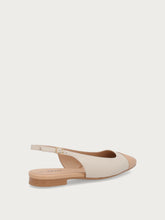 Slingback mit kontrastierender Zehenkappe - Kekscreme | FRAU
