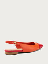 Slingback mit kontrastierender Zehenkappe - ROTorange | FRAU
