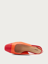 Slingback mit kontrastierender Zehenkappe - ROTorange | FRAU
