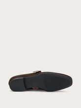 Suede ballet flats with semi-square toe - Cocoa | FRAU