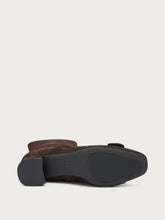 Suede heeled ankle boots with tonal buckle - Cocoa | FRAU