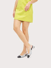 Zweifarbiger Slingback - Schwarzeis | FRAU