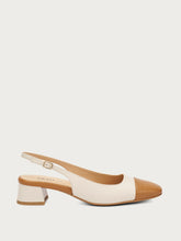 Zweifarbiger Slingback - TANcreme | FRAU