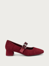 Pumps with contrasting strap - Bordeaux | FRAU