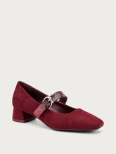 Pumps with contrasting strap - Bordeaux | FRAU