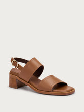 Leather sandals with block heel - Mou | FRAU