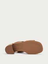 Leather sandals with block heel - Mou | FRAU