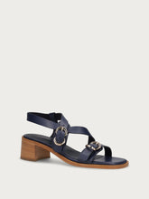 Multi-Strap-Sandalen aus Leder mit Blockabsatz - Ionisch | FRAU