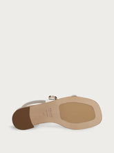 Multi-Strap-Sandalen aus Leder mit Blockabsatz - Off White | FRAU