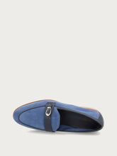 Suede loafers with leather details - Abyss | FRAU