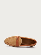 Mokassin aus Veloursleder mit Lederdetails - Sattel | FRAU