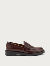 Leather varsity loafers - Coffee | FRAU