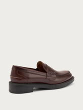 Leather varsity loafers - Coffee | FRAU