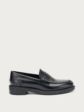Leather varsity loafers - Black | FRAU