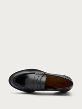 Mocassini college in pelle spazzolata - Nero | FRAU